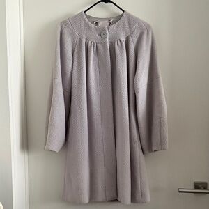 Rebecca Taylor wool mohair coat size 0 purple gray